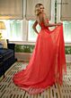 Rachel Allan 71050 Slit Skirt Spaghetti Strap Dress