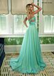 Rachel Allan 71050 Slit Skirt Spaghetti Strap Dress