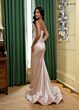 Rachel Allan 71061 Side Tail High Slit Strapless Dress