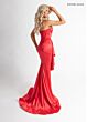 Rachel Allan 71061 Side Tail High Slit Strapless Dress