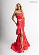 Rachel Allan 71061 Side Tail High Slit Strapless Dress
