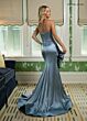 Rachel Allan 71061 Side Tail High Slit Strapless Dress