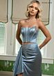 Rachel Allan 71061 Side Tail High Slit Strapless Dress