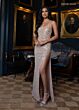 Rachel Allan 71062 Slit Skirt Scoop Neck Embellished Dress