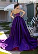 Rachel Allan 71068 High Slit Layered Skirt Sweetheart Neck Dress