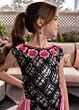 Rachel Allan 10276 Cap Sleeve Checkered Jumpsuit