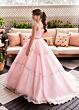Rachel Allan 10283 Scoop Neckline Ruffle Dress