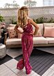 Rachel Allan 10286 Square Neckline Spaghetti Strap Jumpsuit