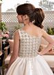 Rachel Allan 10298 Bow Accent Asymmetrical Neckline Dress