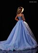 Rachel Allan 10340 Beaded Bodice Straight Neck Dress