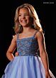 Rachel Allan 10340 Beaded Bodice Straight Neck Dress