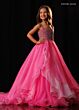 Rachel Allan 10340 Beaded Bodice Straight Neck Dress