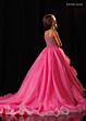 Rachel Allan 10340 Beaded Bodice Straight Neck Dress