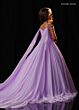 Rachel Allan 10342 Ruched Bodice Beaded Cap Sleeve Dress
