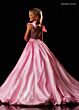 Rachel Allan 10348 Bubble Hem Shoulder Bow Dress