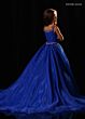 Rachel Allan 10349 Pleated Bodice Beaded Strap Dress