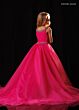 Rachel Allan 10349 Pleated Bodice Beaded Strap Dress