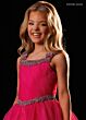 Rachel Allan 10349 Pleated Bodice Beaded Strap Dress