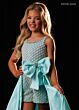 Rachel Allan 10350 Sleeveless Beaded Taffeta Overskirt Romper