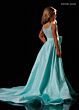 Rachel Allan 10350 Sleeveless Beaded Taffeta Overskirt Romper