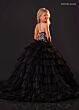 Rachel Allan 10352 Beaded Halter Neck Ruffle Skirt Dress