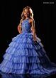 Rachel Allan 10352 Beaded Halter Neck Ruffle Skirt Dress