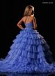 Rachel Allan 10352 Beaded Halter Neck Ruffle Skirt Dress