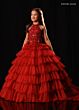 Rachel Allan 10352 Beaded Halter Neck Ruffle Skirt Dress