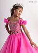 Rachel Allan 10300 Beaded Bodice Cold-Shoulder Dress