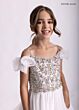 Rachel Allan 10300 Beaded Bodice Cold-Shoulder Dress
