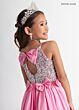 Rachel Allan 10301 Keyhole Back Bow Waist Beaded Romper