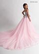 Rachel Allan 10306 Front Bow Beaded Peplum Dress