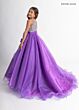 Rachel Allan 10317 Scoop Neck Beaded Bodice Dress