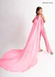 Rachel Allan 10320 Chiffon Cape Beaded Sleeveless Jumpsuit