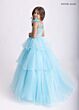 Rachel Allan 10321 Keyhole Back Tiered Skirt Dress