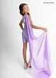 Rachel Allan 10325 Shoulder Streamer Asymmetric Neck Romper