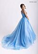 Rachel Allan 10327 Front Bow Asymmetric Neck Dress