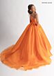 Rachel Allan 10327 Front Bow Asymmetric Neck Dress