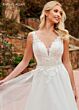 Rachel Allan RB2162 Illusion Back V-Neck Wedding Gown