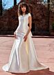 Rachel Allan RB2164 Detachable Train Cap Sleeve Wedding Gown