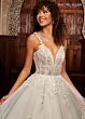 Rachel Allan RB3166 Spaghetti Straps Sheer Bodice Wedding Dress
