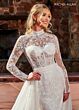 Rachel Allan RB5026 Sheer Bodice High Neck Wedding Dress