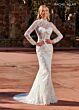 Rachel Allan RB5026 Sheer Bodice High Neck Wedding Dress