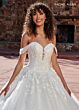 Rachel Allan RB6123 Basque Waist Plunging Neck Wedding Dress