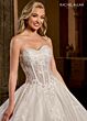 Rachel Allan RB6126 Basque Waist Sheer Bodice Wedding Gown