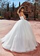 Rachel Allan RB6128 Corset Bodice Glitter Wedding Gown