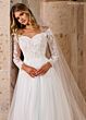Rachel Allan RB2186 Long Sleeve Hug Shoulder Wedding Dress