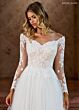 Rachel Allan RB2186 Long Sleeve Hug Shoulder Wedding Dress