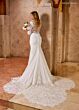 Rachel Allan RB3206 Cowl Illusion Back Square Neck Bridal Dress