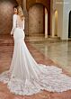 Rachel Allan RB3206 Cowl Illusion Back Square Neck Bridal Dress